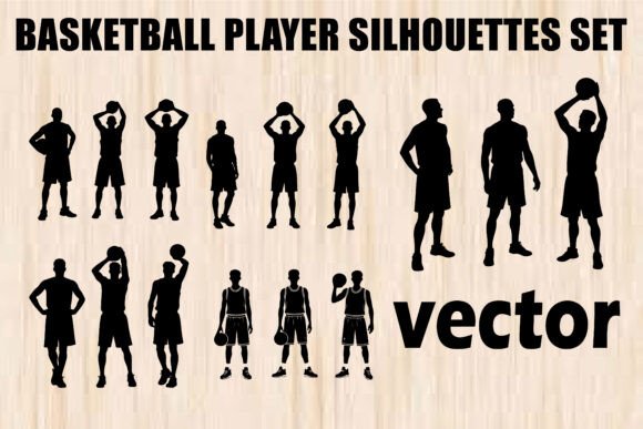 Basketball Silhouettes Player Set