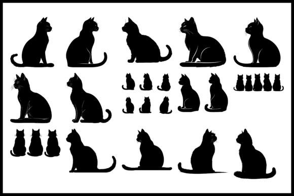 Black Cat Silhouette Collection – Elegan
