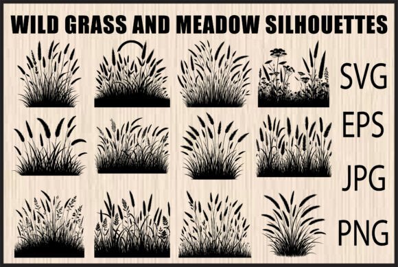 Black Wild Grass Silhouette Bundle Review