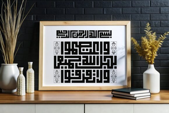 Calligraphy Surah Al-Imran Ayat 103 Art Review