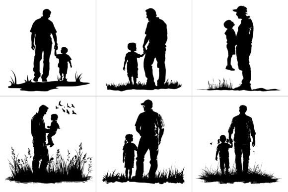 Dad Daughter Son Silhouette Review