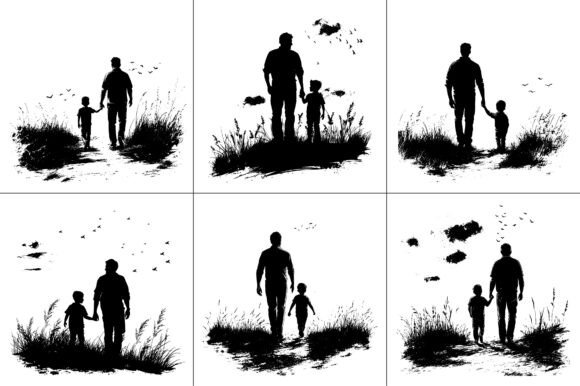 Dad Son Silhouette Vector Review
