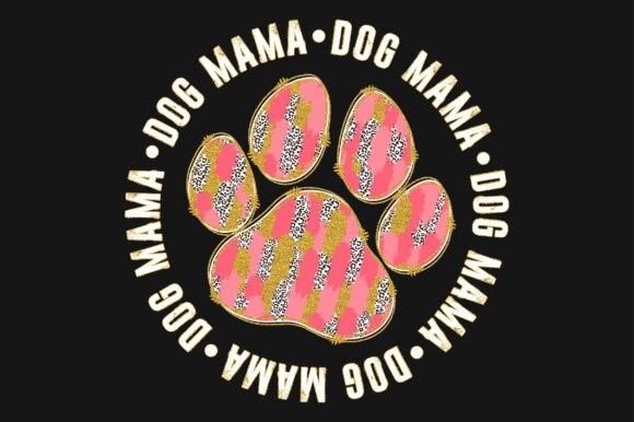 Dog Mama Brush Stroke Paw Sublimation Review