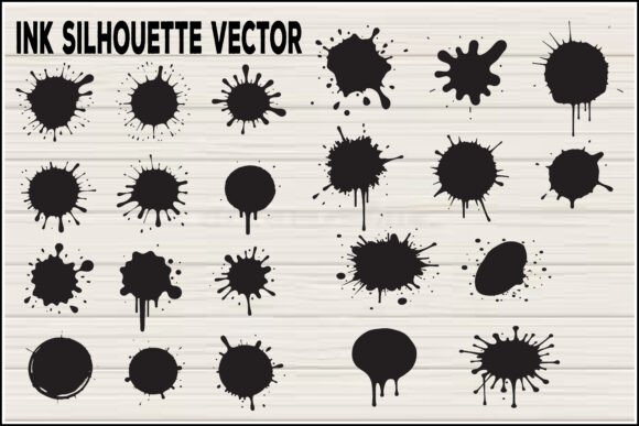 Ink Splatter Black Silhouette Set Review