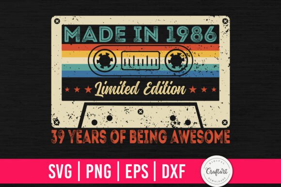 Made in 1986: A Designer’s Take on the 39th Birthday Embroidery File