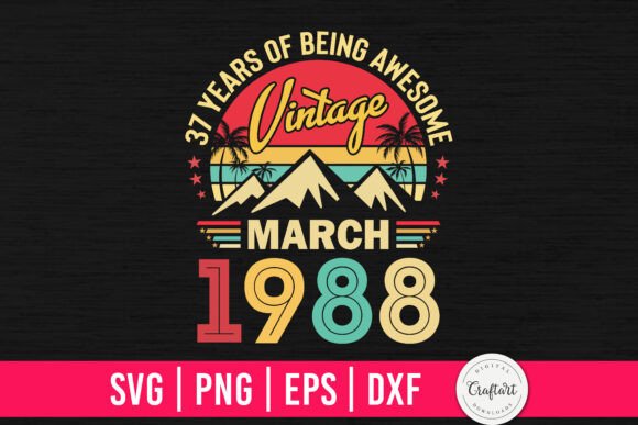 Review: Vintage 1988 March 37th Birthday Embroidery Design