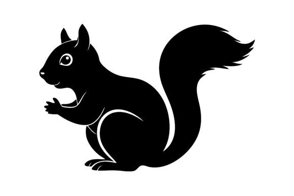 Silhouette of a Cute Squirrel Standing: A Designer’s Review