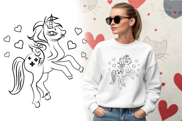 Valentine Love Cute Horse Illustration Review