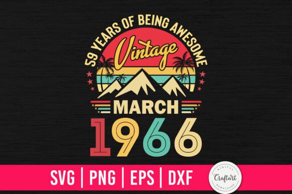 Vintage 1966 March 59th Birthday Embroidery Review