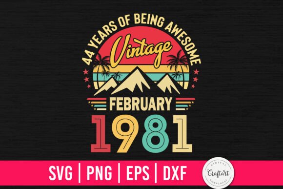 Vintage 1981 February 44th Birthday Embroidery Review