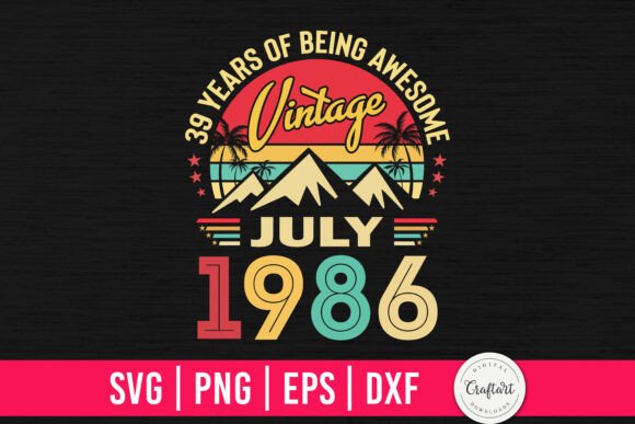 Vintage 1986 July 39th Birthday Embroidery Review